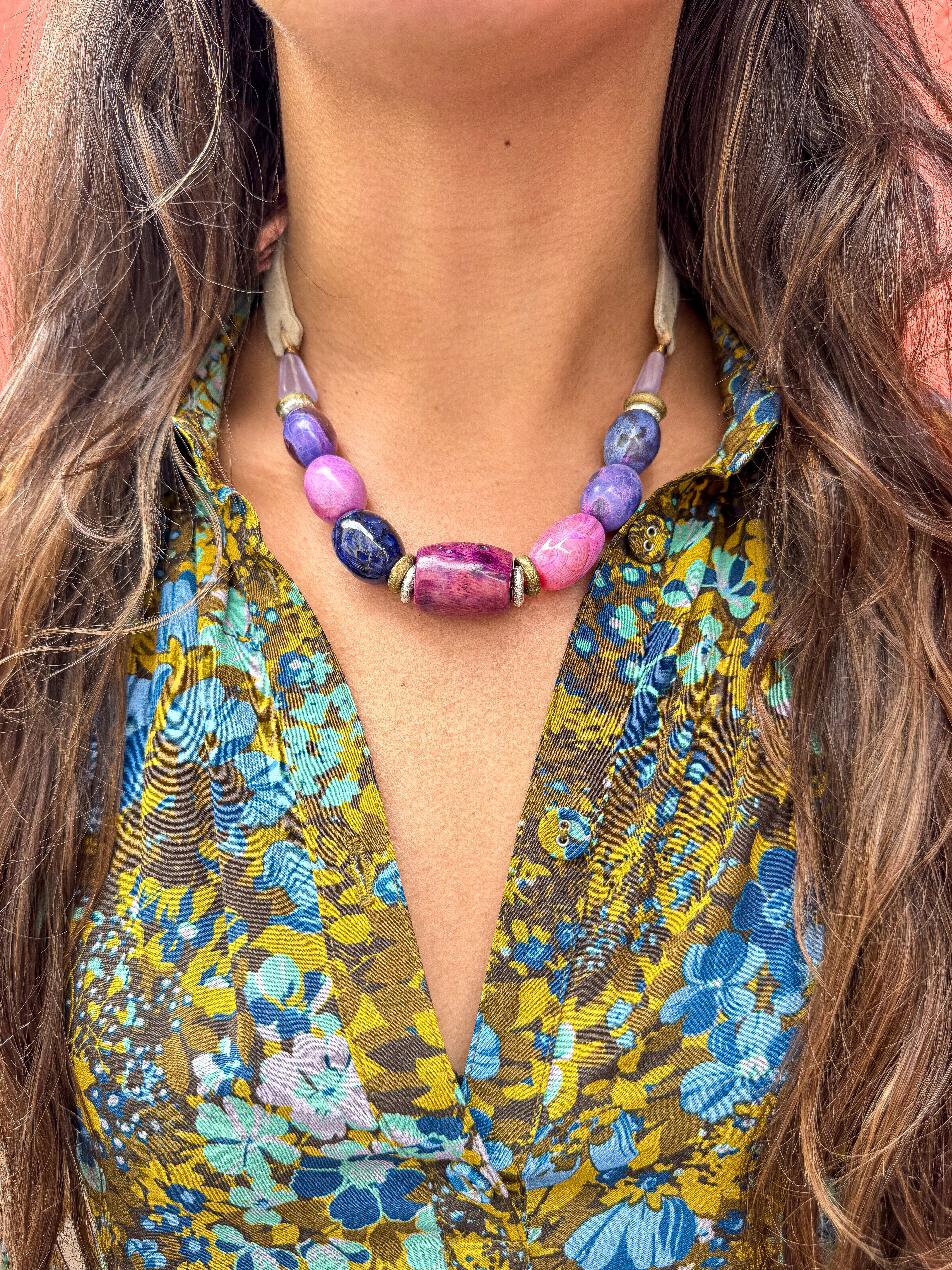 Slim Choker Necklace | Lilac