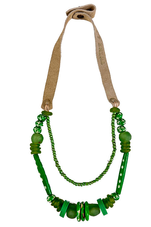 Slim Seed Choker Necklace | Green