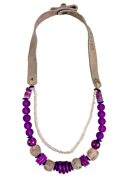 Slim Seed Choker Necklace | Purple