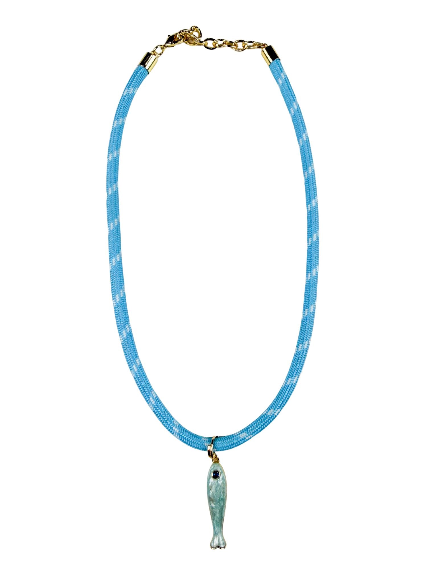 Rope Fish Necklace | Blue