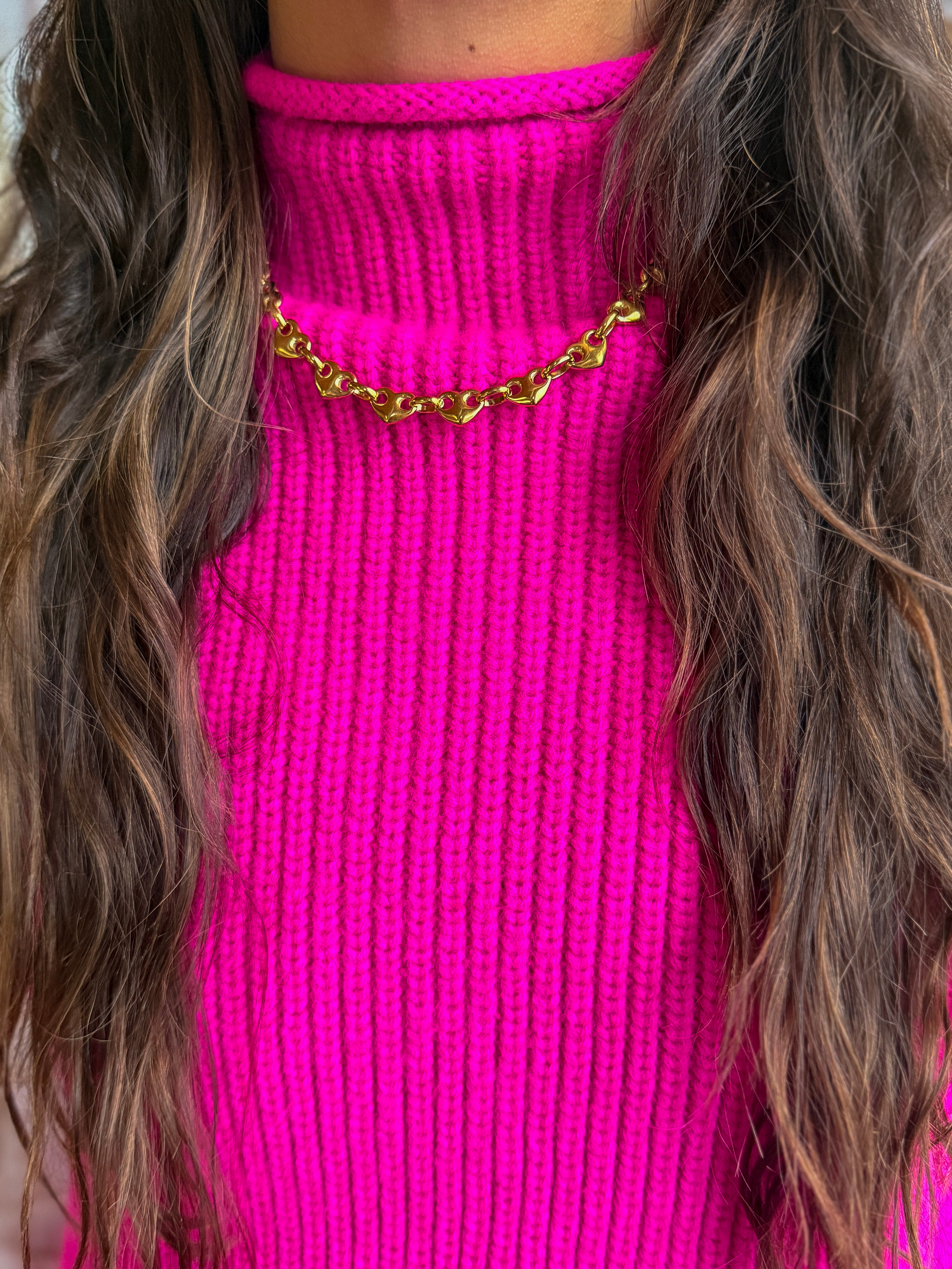 Heart Chain Necklace | Gold | Final Sale