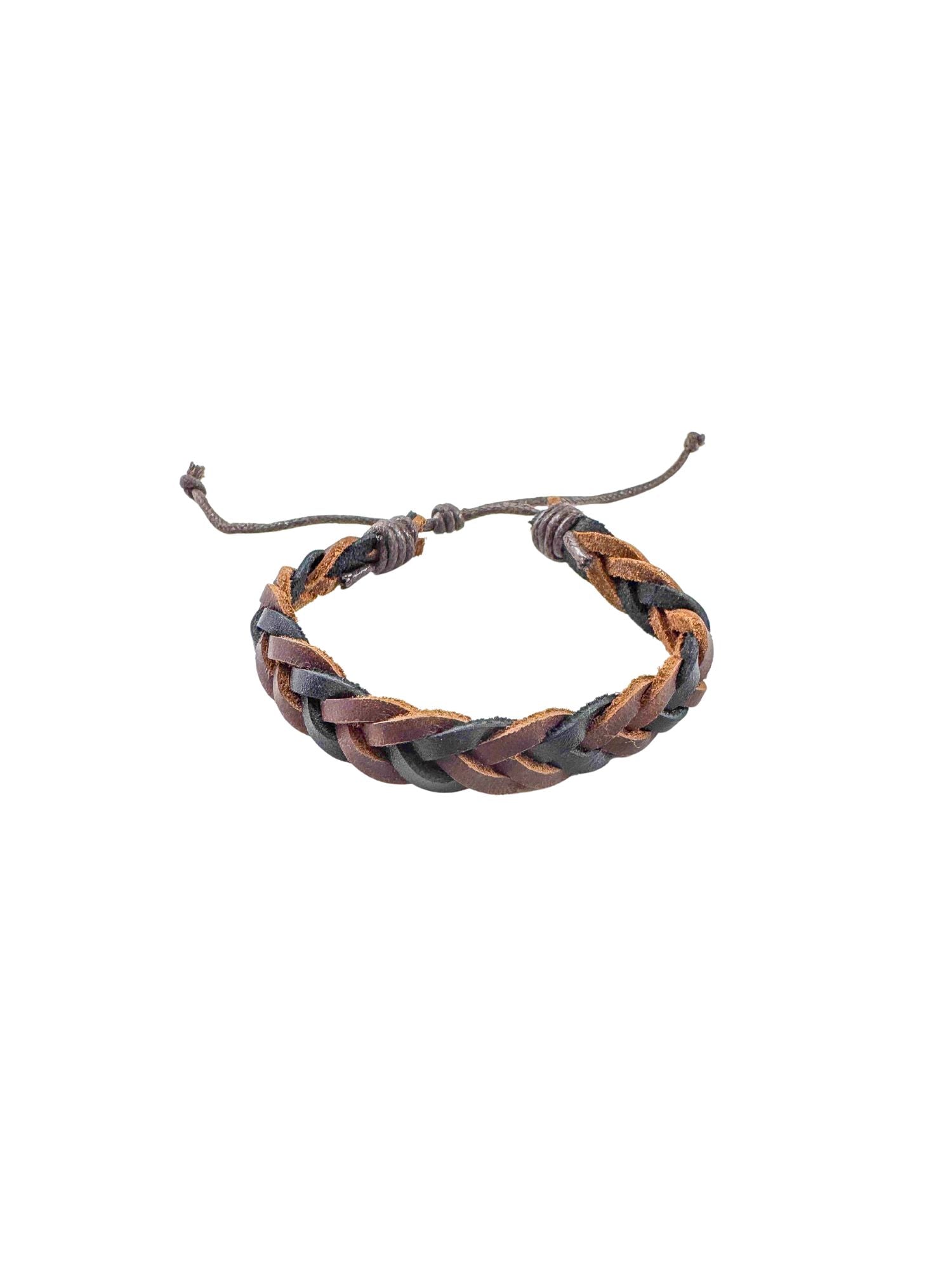 Leather Braided Bracelet | Brown | FINAL SALE