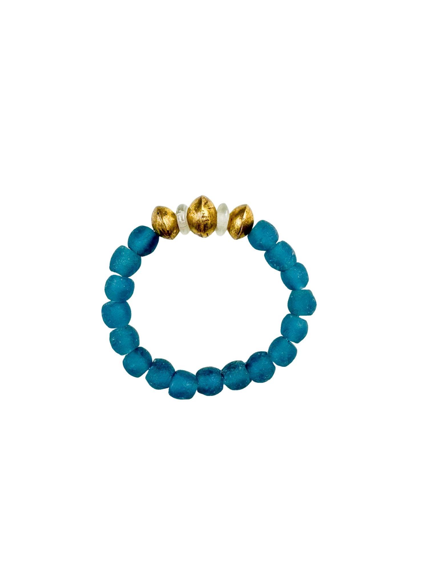 Glass Stack Bracelet | Indigo