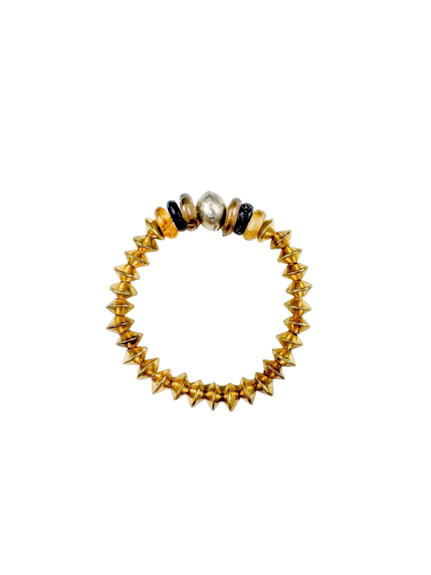 Metal Stack Bracelet | Gold Slate