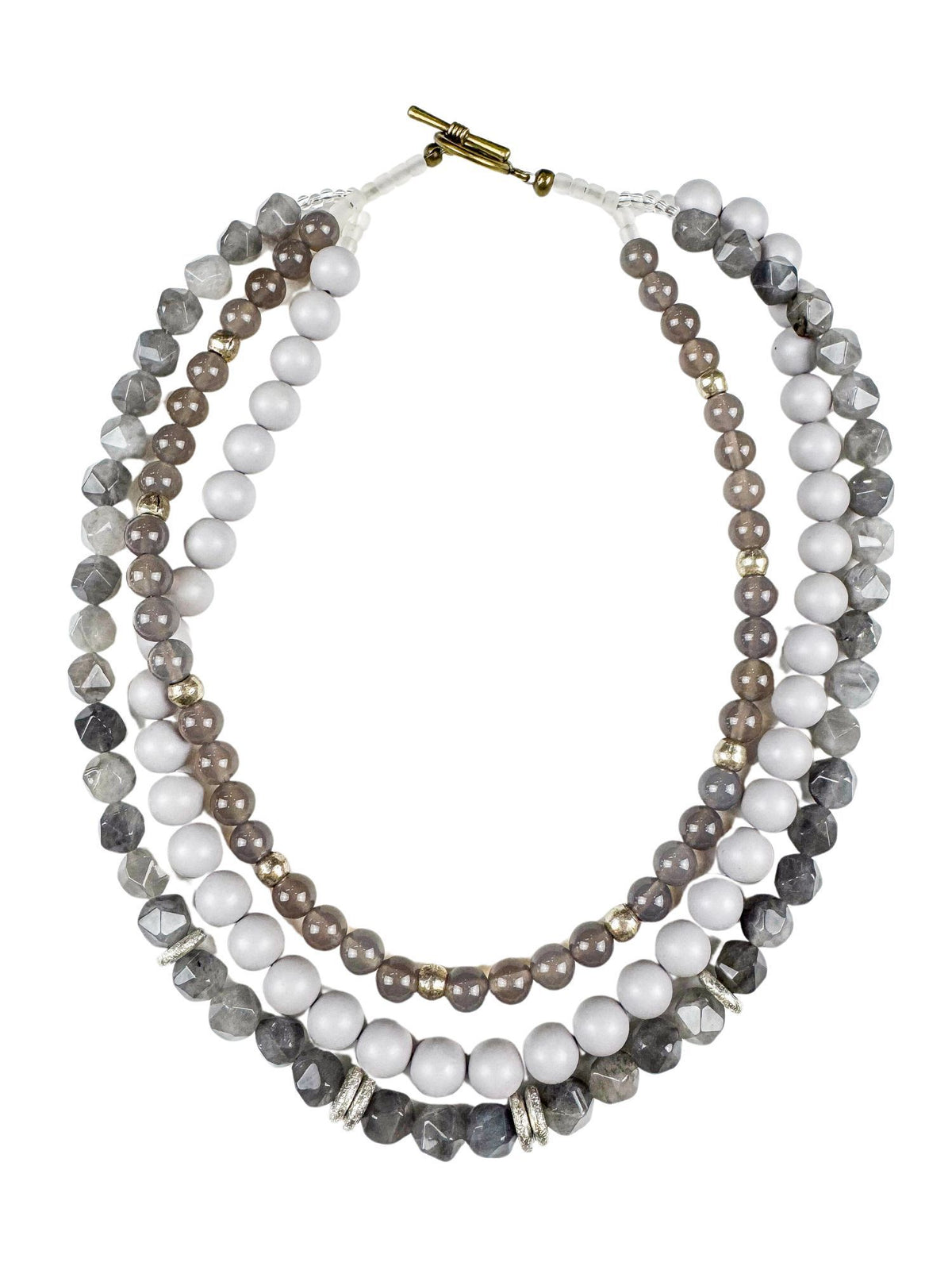 Layered Necklace | Gray | Final Sale