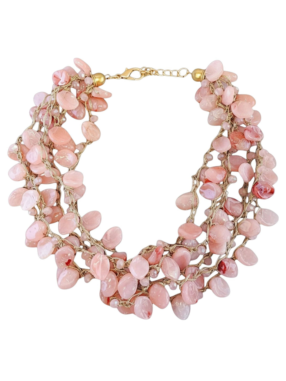 Beaded Collar Necklace | Blush | Final Sale