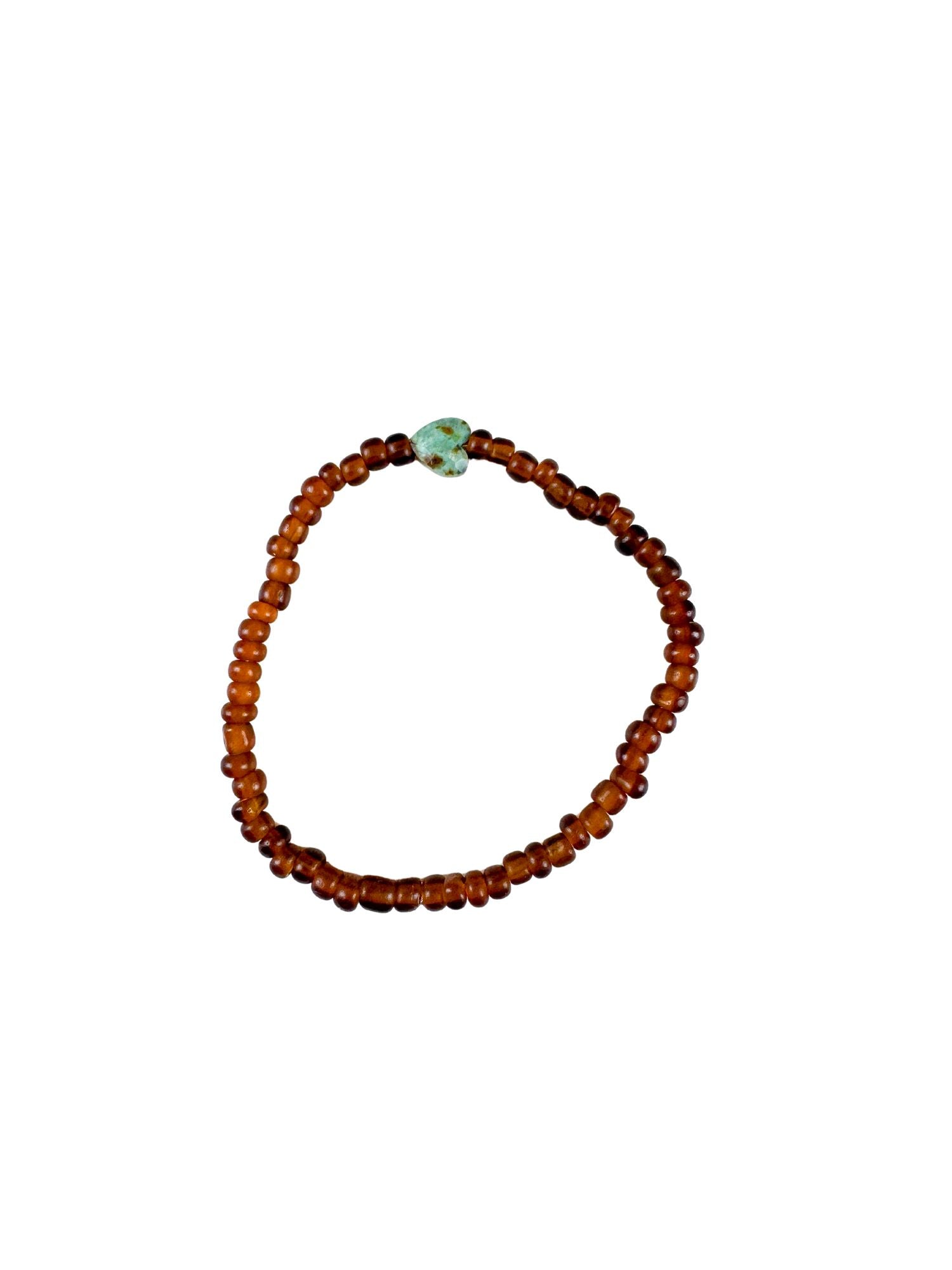 Seed Heart Bracelet | Brown