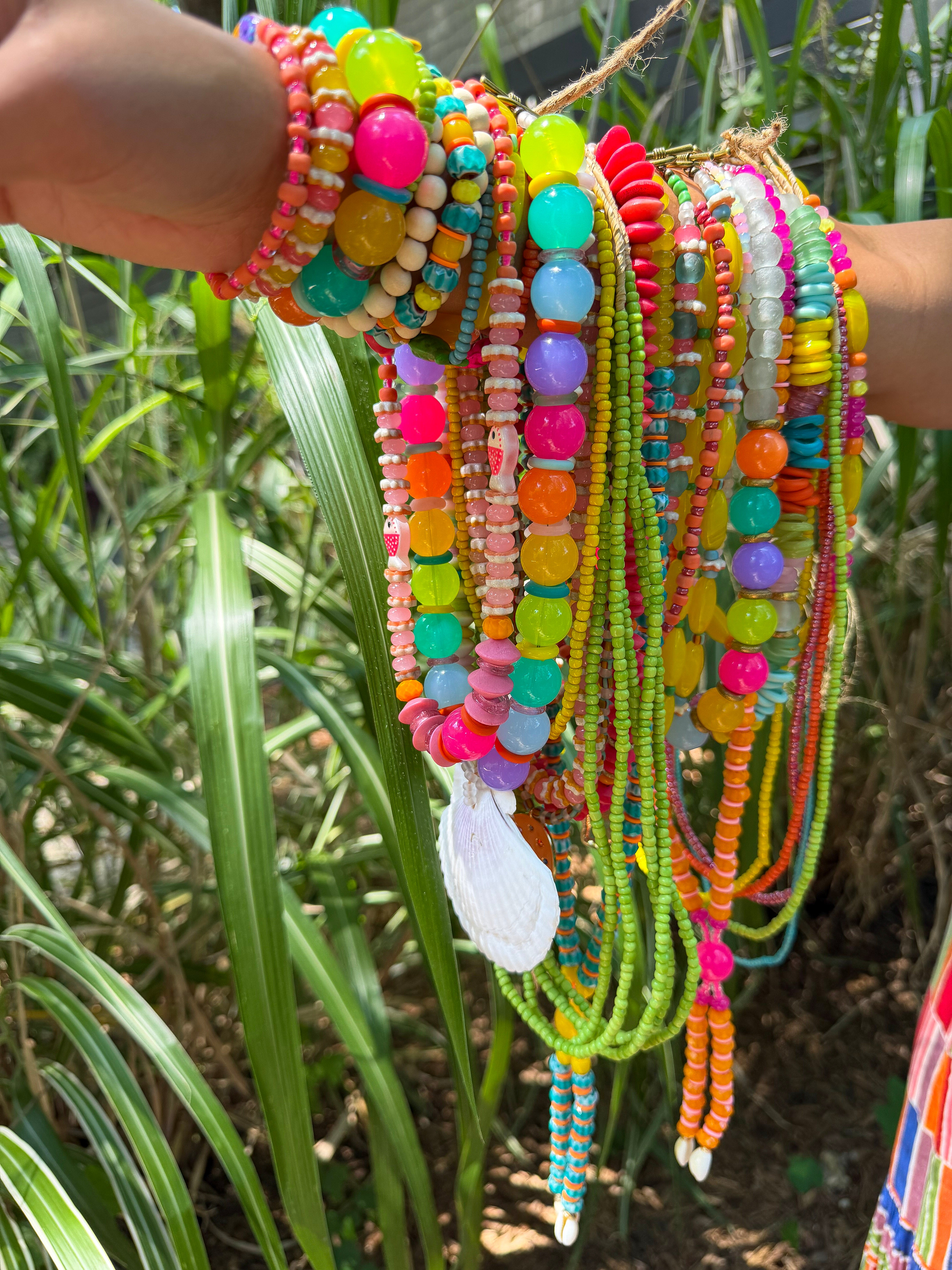 Layer Necklace Set of 5 | Chartreuse