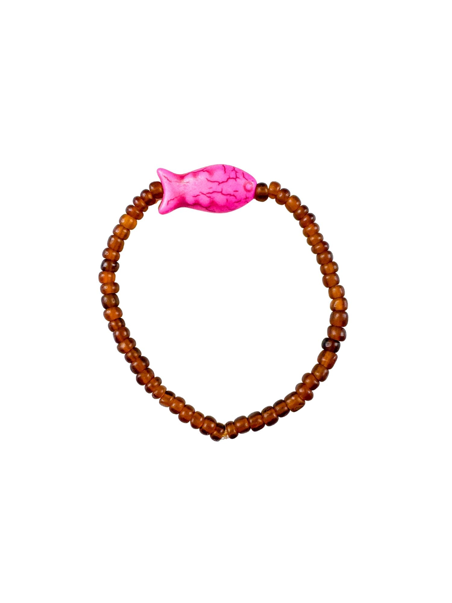 Simple Seed Bracelet | Pink Fish