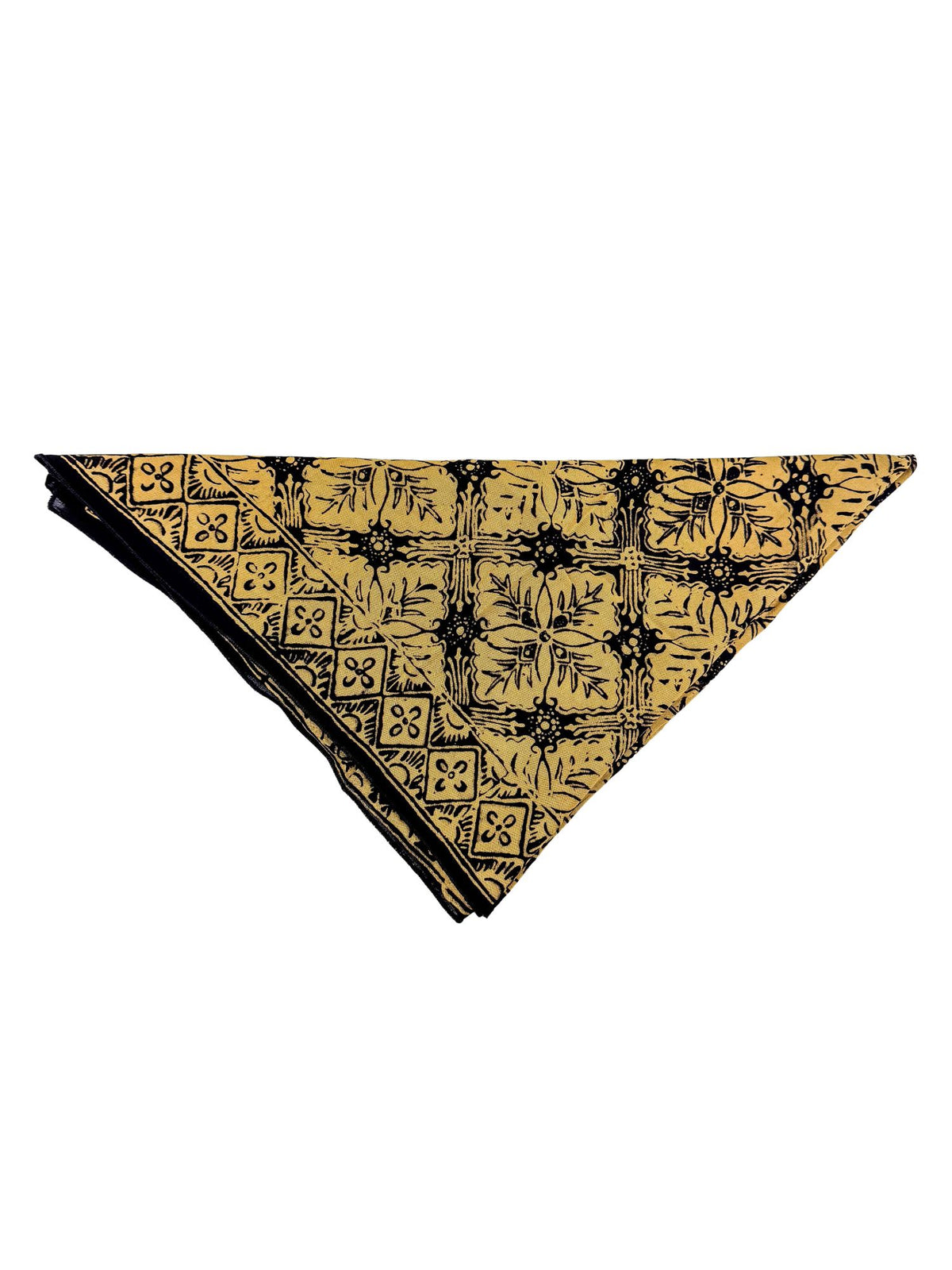 Patterned Bandana | Black / Gold | Final Sale