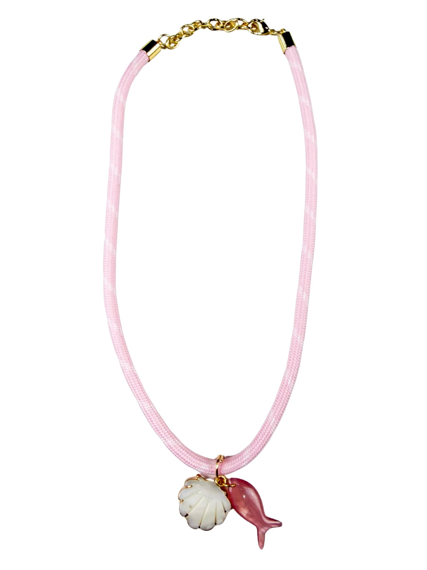 Rope Shell Necklace | Blush