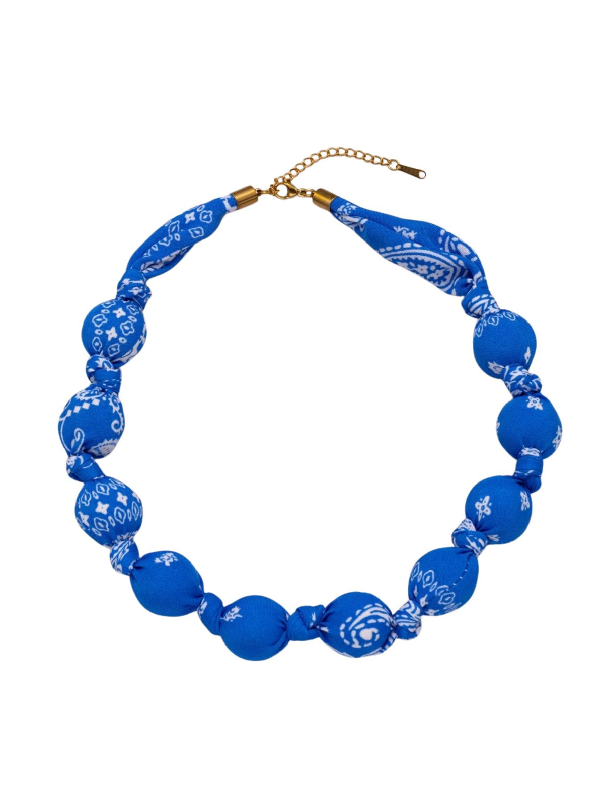 Denim Beaded Necklace | Blue | Final Sale