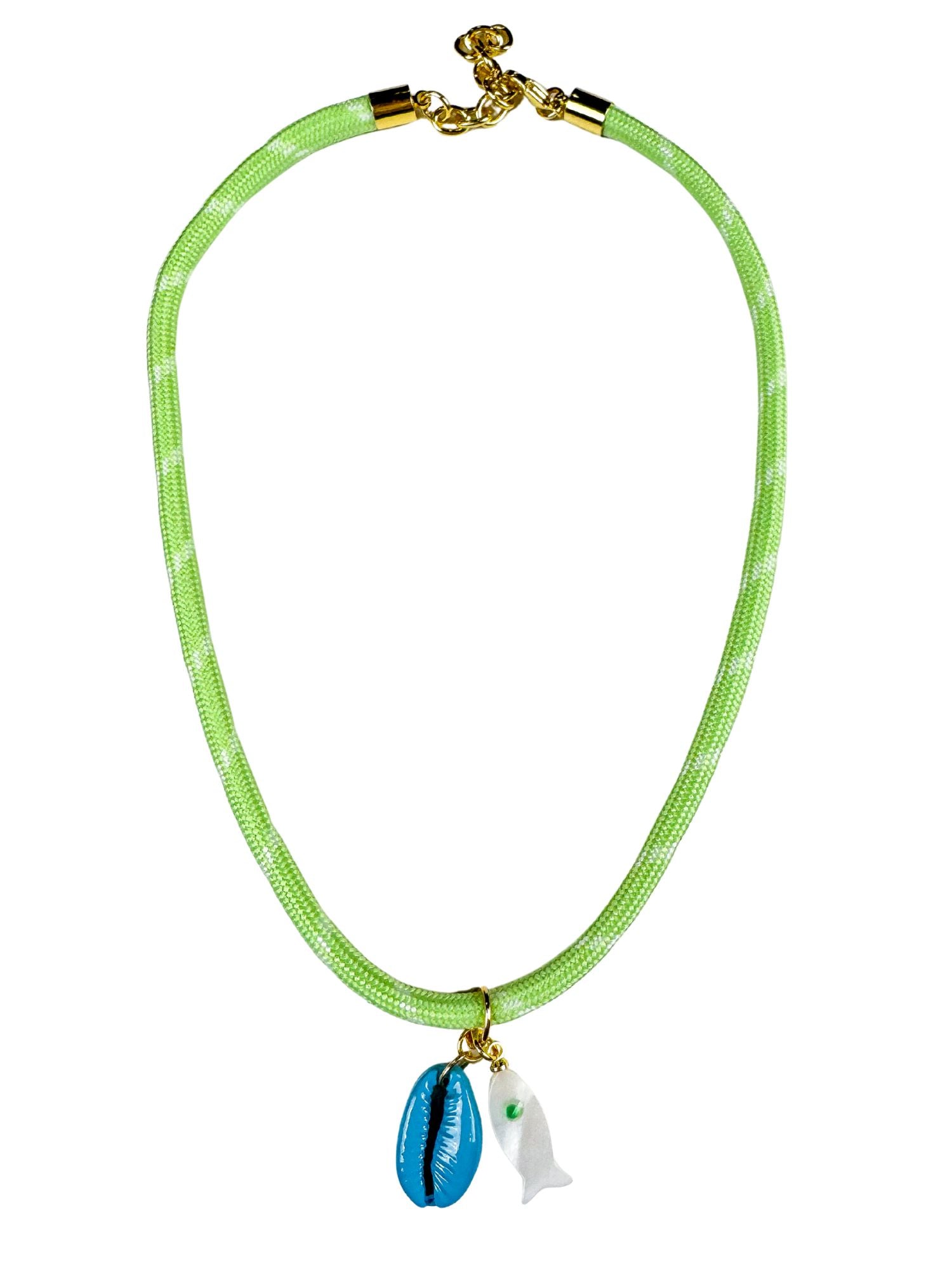 Rope Shell Necklace | Mint Green
