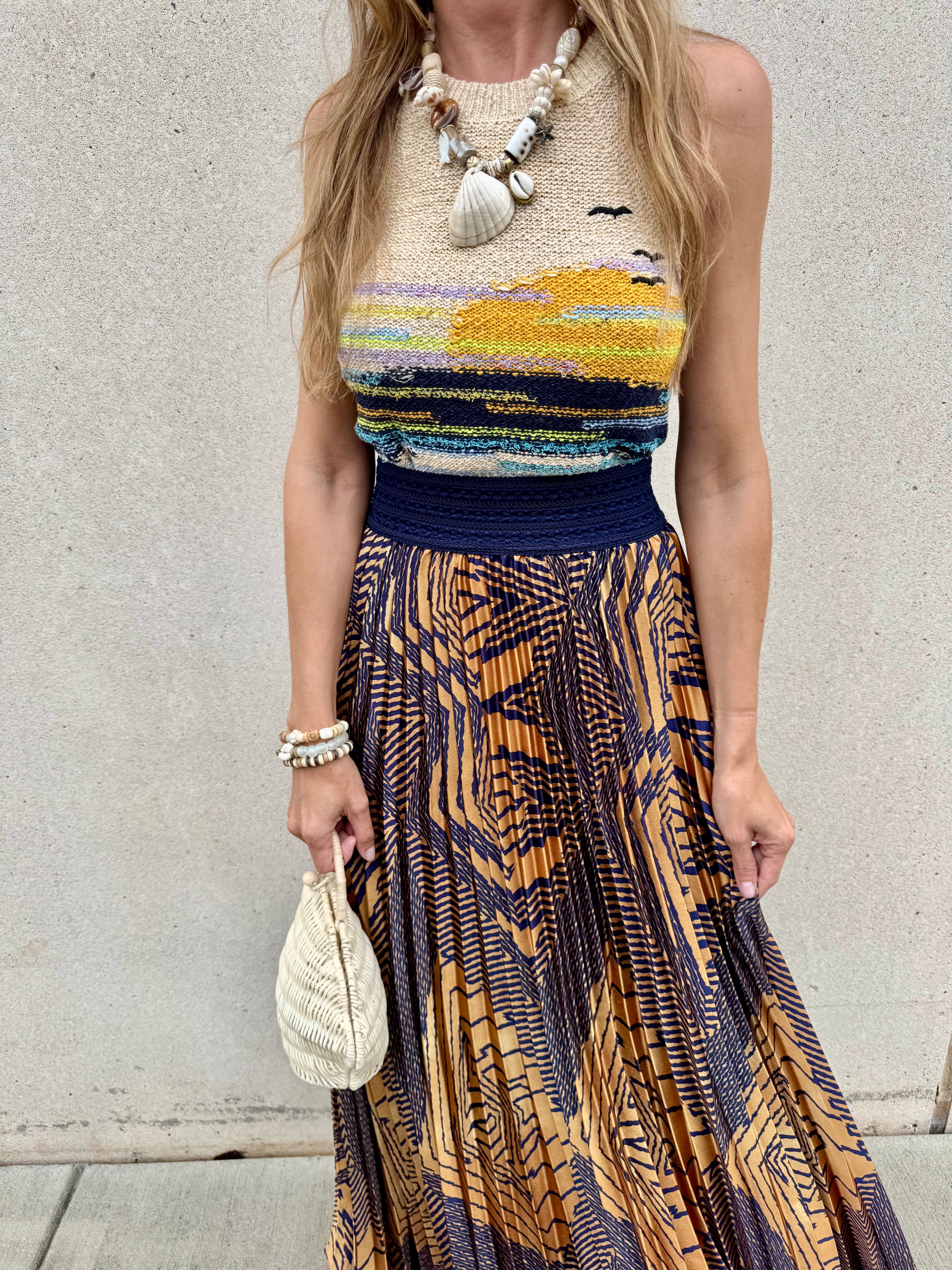 Shell Beaded Necklace | Neutral