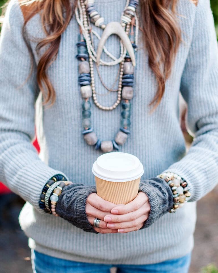 Layer Necklace Set | Metallic | Silver