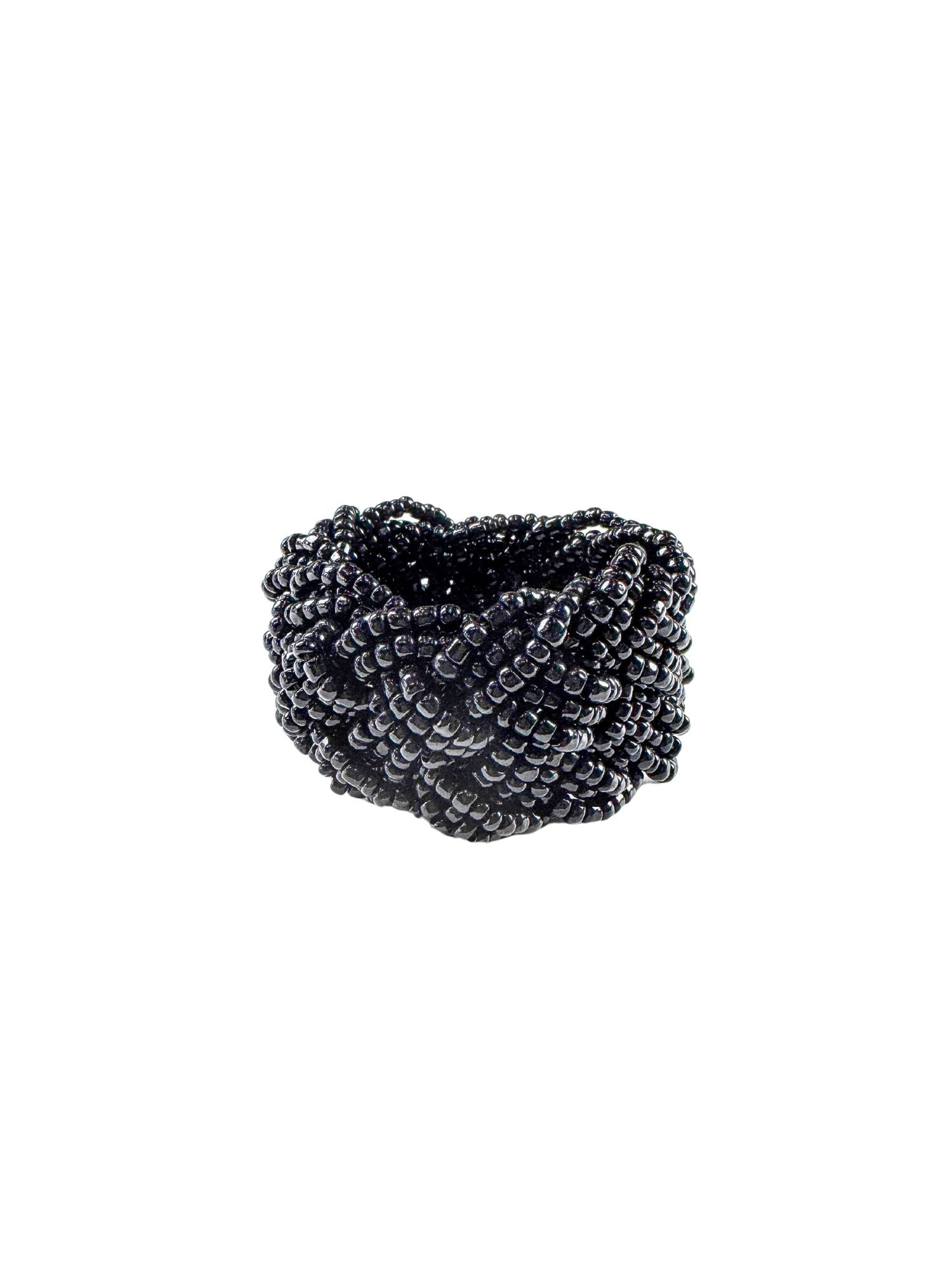 Beaded Stretch Bracelet | Black | Final Sale