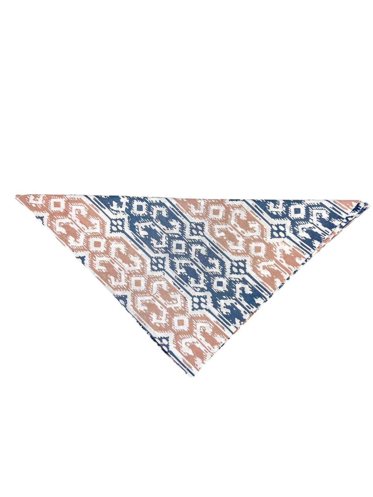 Patterned Bandana | Navy & Tan | Final Sale
