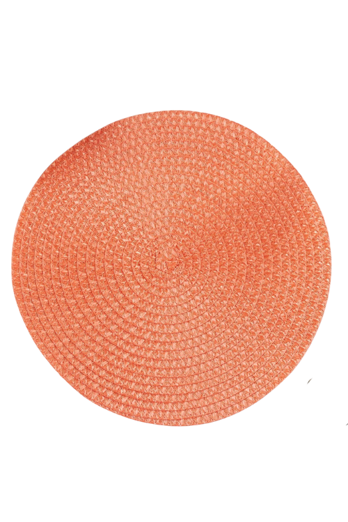 Textured Round Placemat | Coral