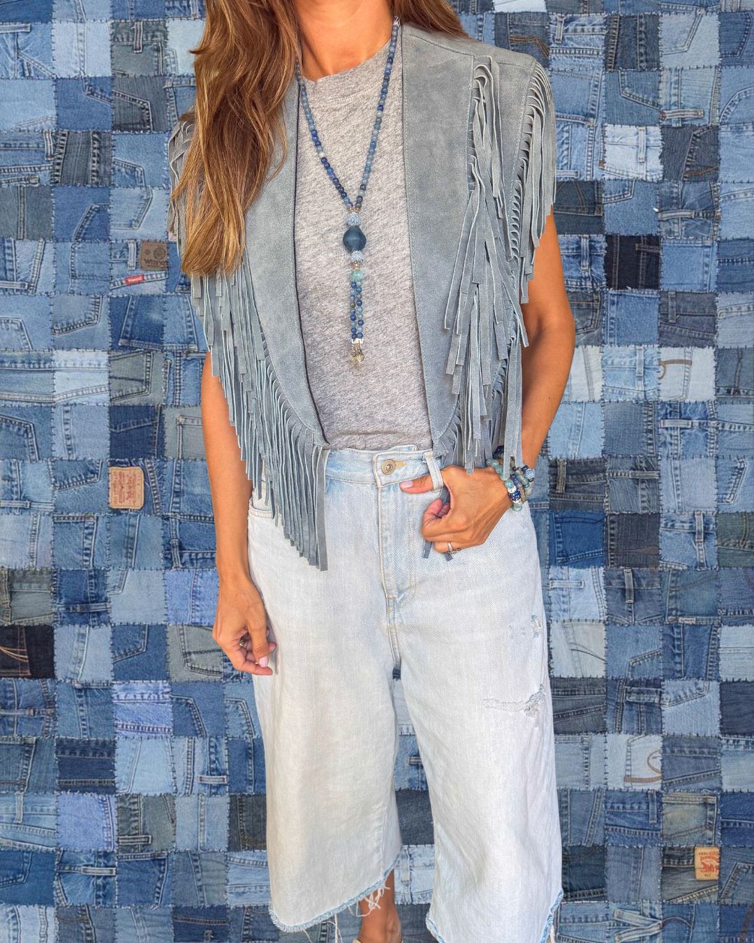 Lariat Necklace | Denim