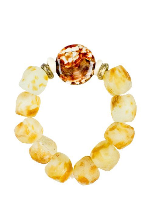 Intricate Stack Bracelet | Camel Shell