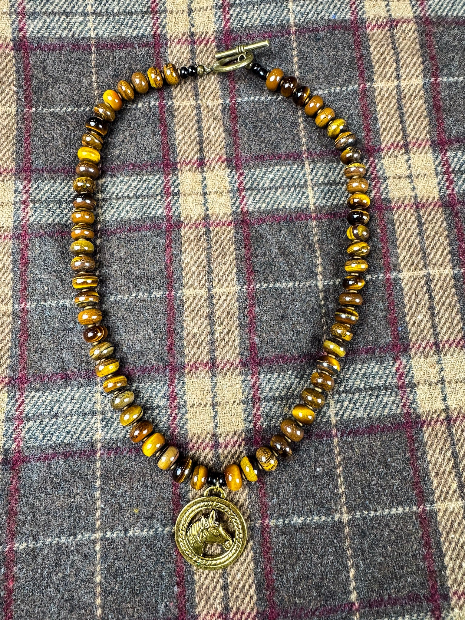 Classic Horse Necklace | Brown Equestrian