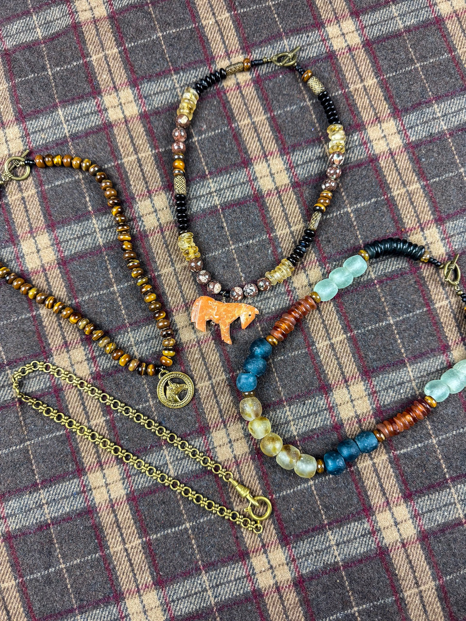 Classic Horse Necklace | Brown Equestrian