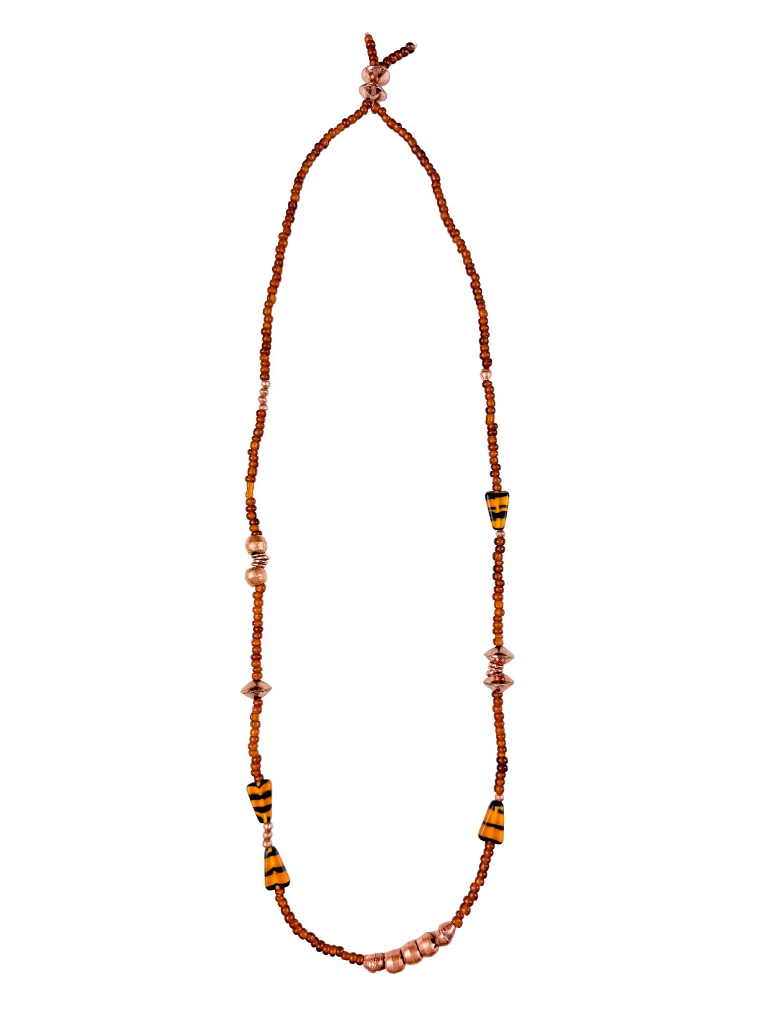 Long Seed Necklace | Amber
