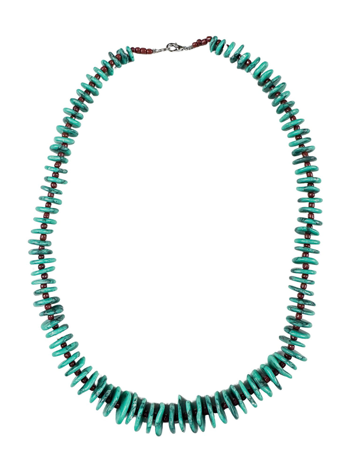 Flat Beaded Necklace | Turquoise | Final Sale
