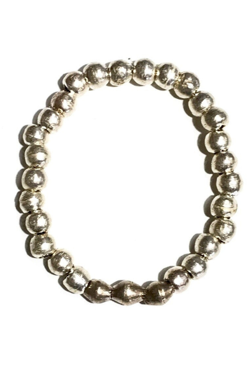 Metal Single Stack Bracelet | Silver