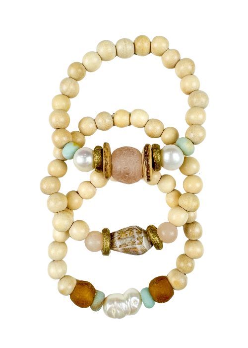 Trio Stack Bracelet Set | Pearl