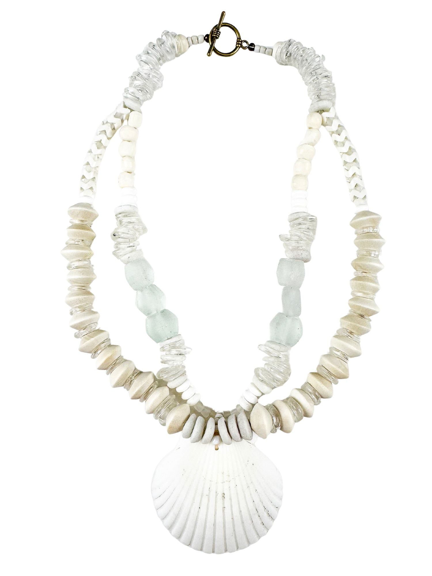 Layered Shell Necklace | White