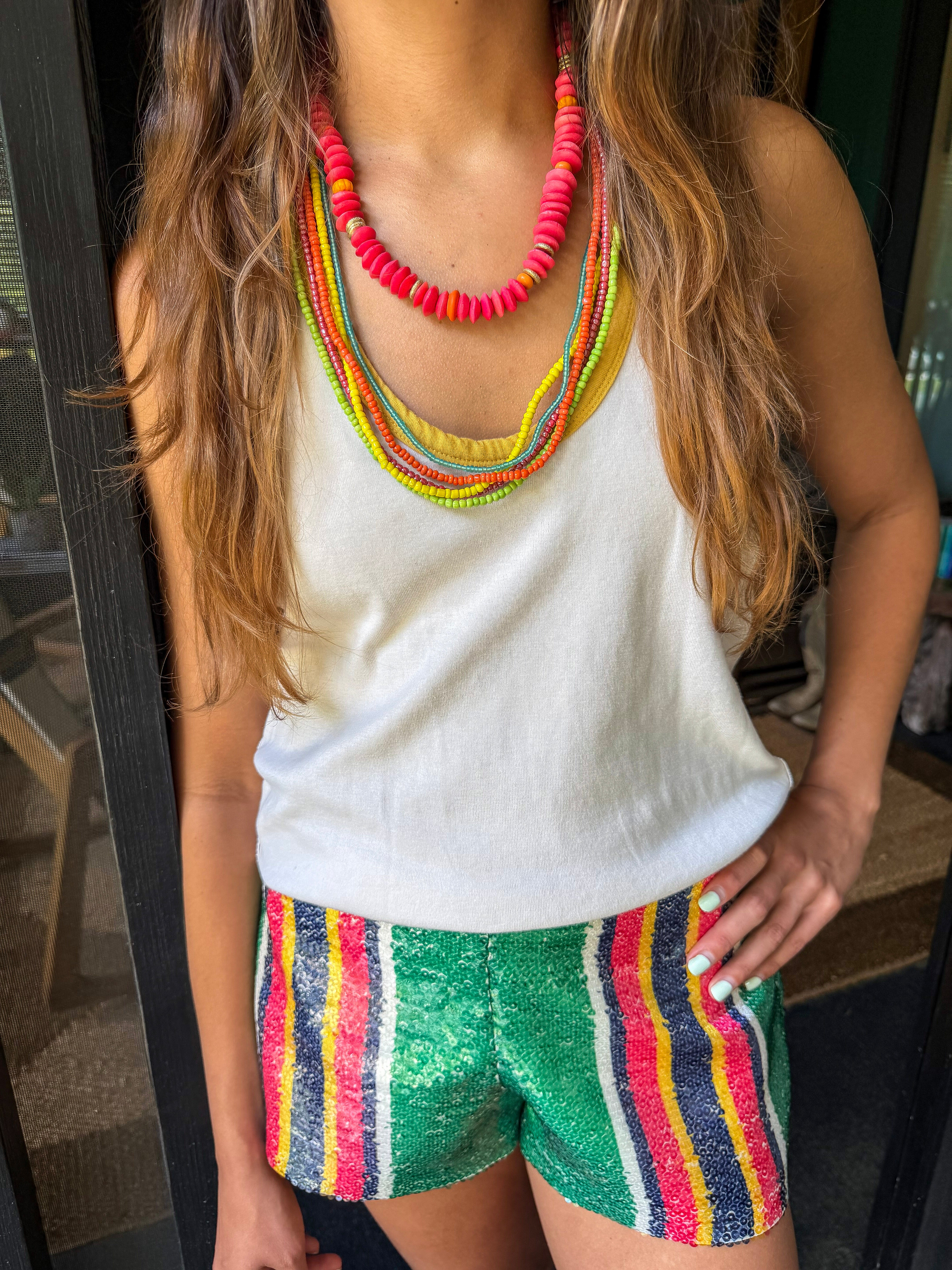 Classic Necklace | Hot Pink