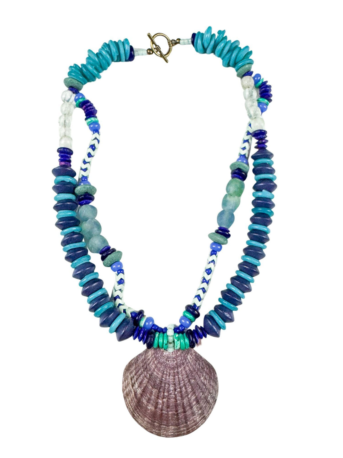 Layered Shell Necklace | Azul | Final Sale