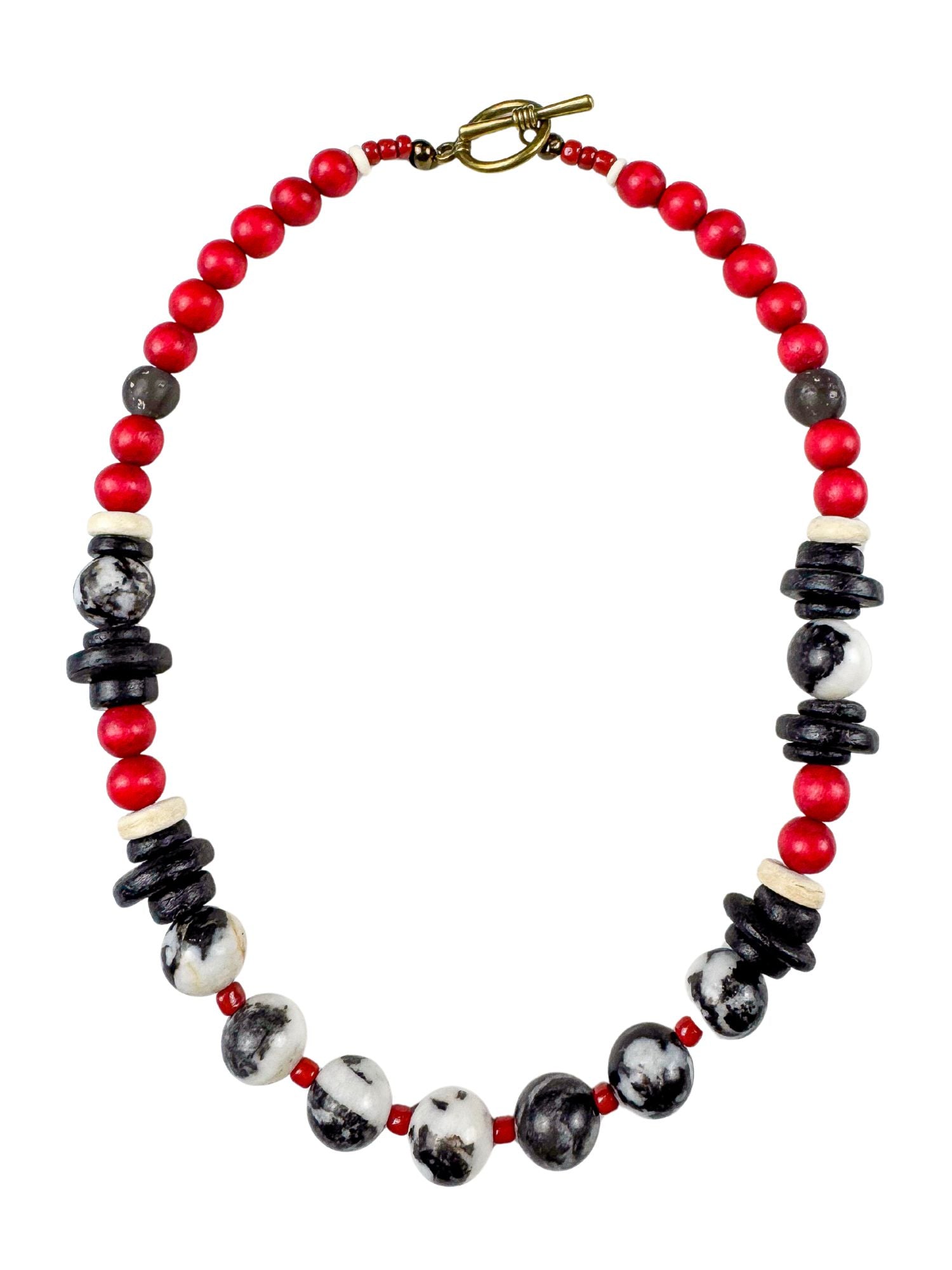 Classic Necklace | Red + Black