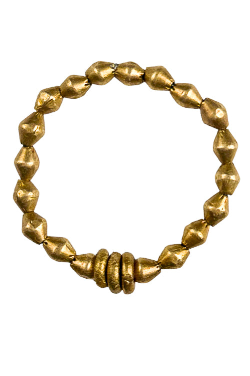 Metal Single Stack Bracelet | Gold