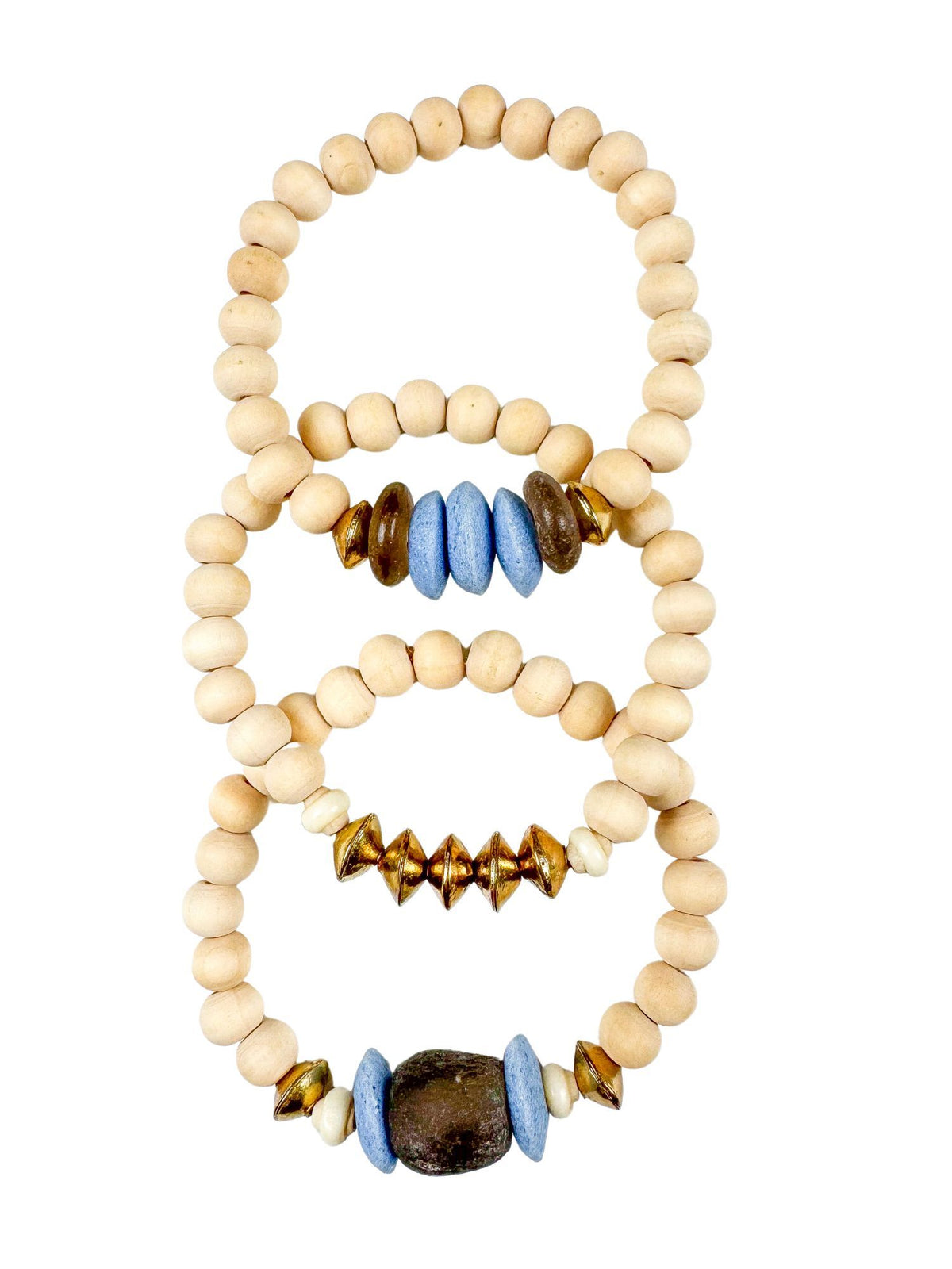 Trio Stack Bracelet Set | Blue | Final Sale