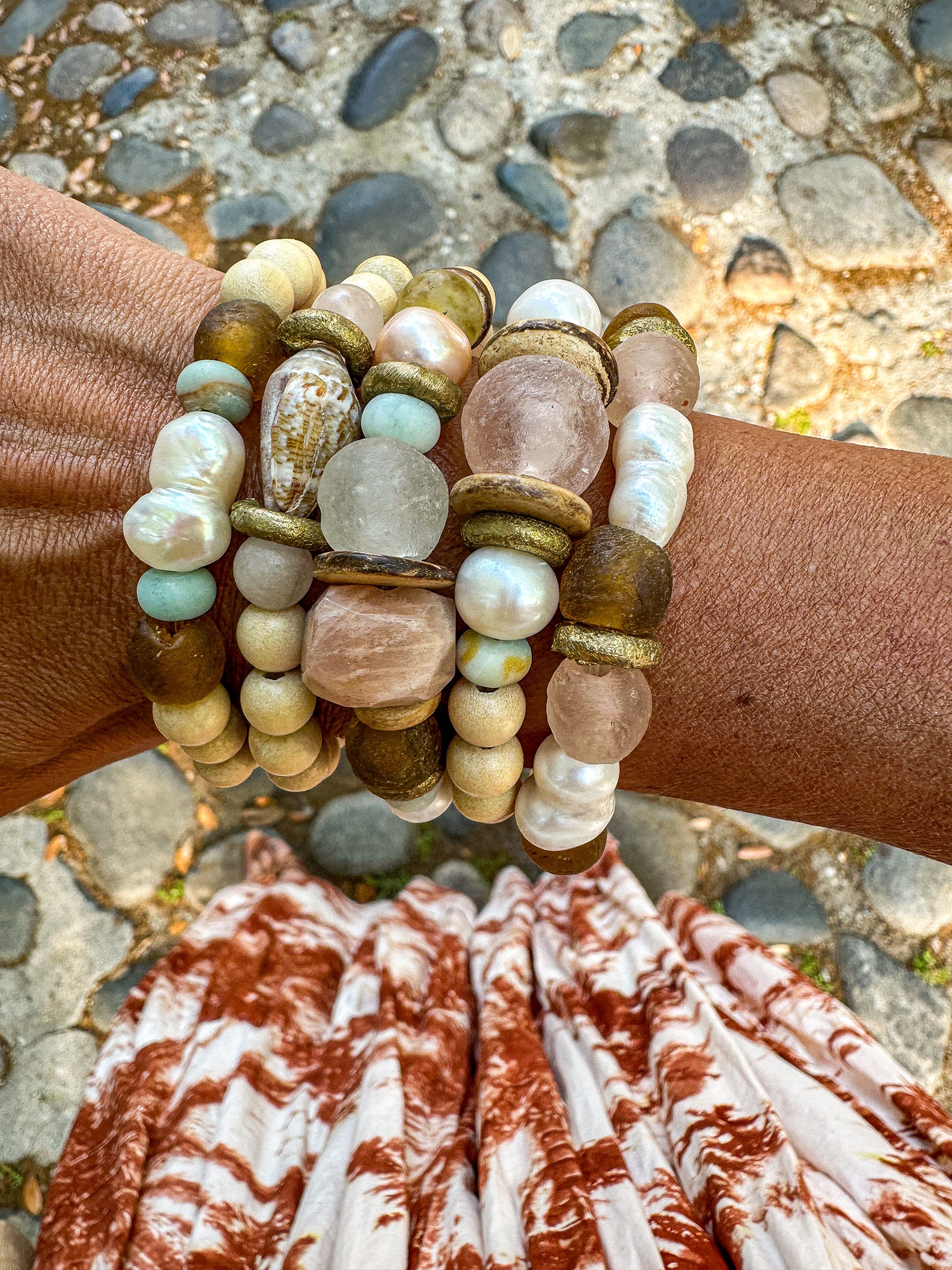 Trio Stack Bracelet Set | Pearl