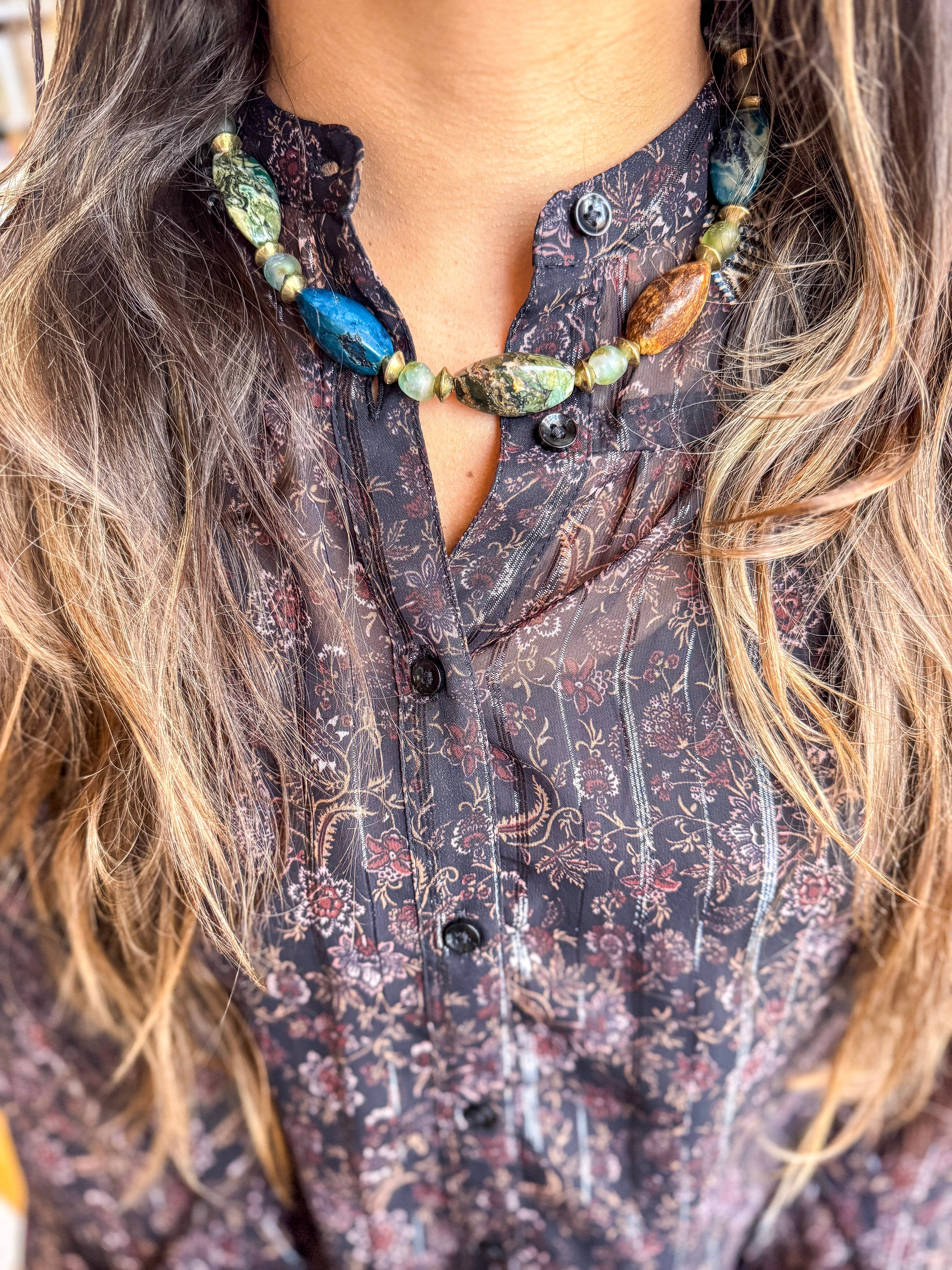 Classic Stone Necklace | Dusty Cactus