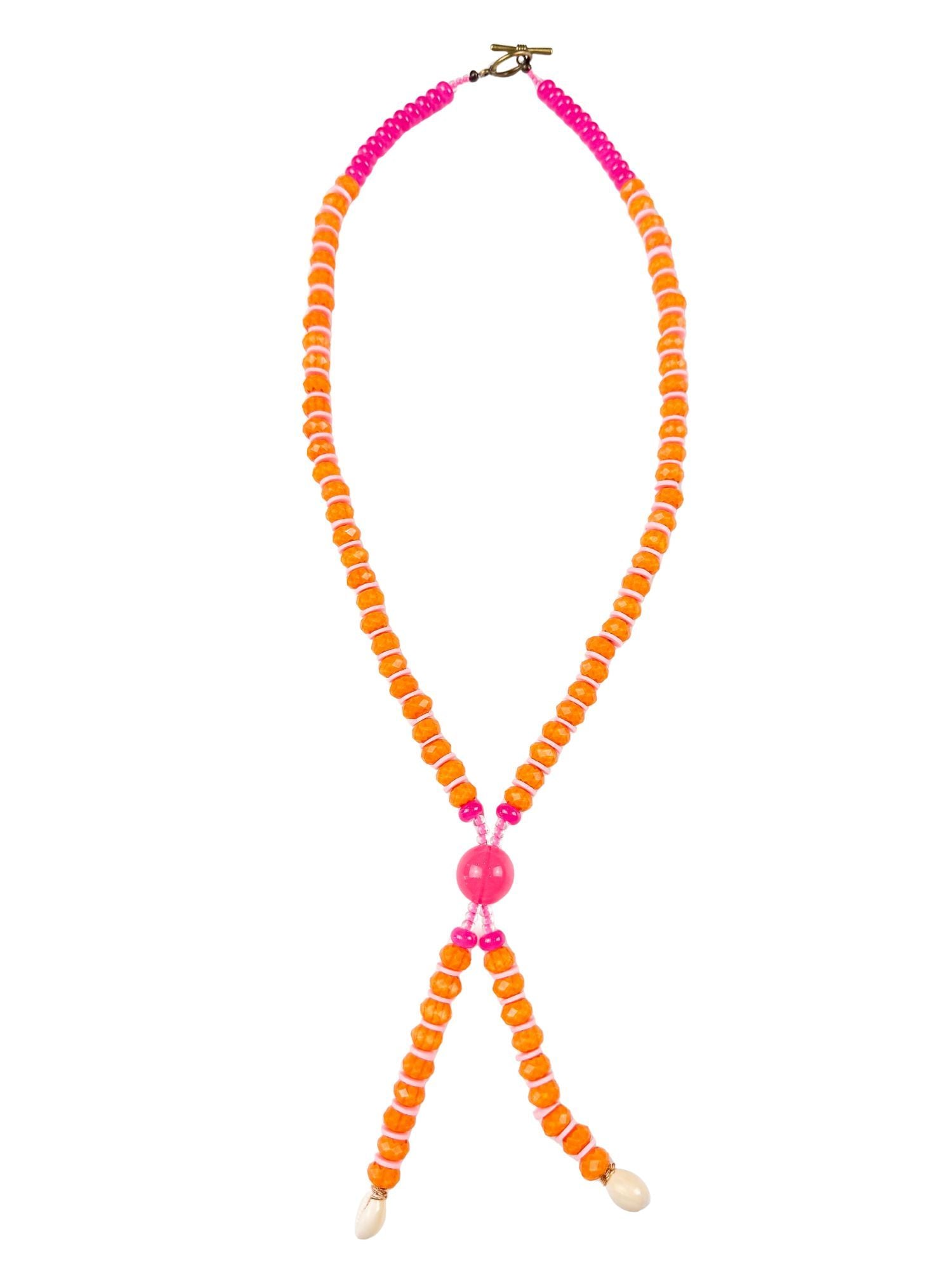Lariat Necklace | Orange