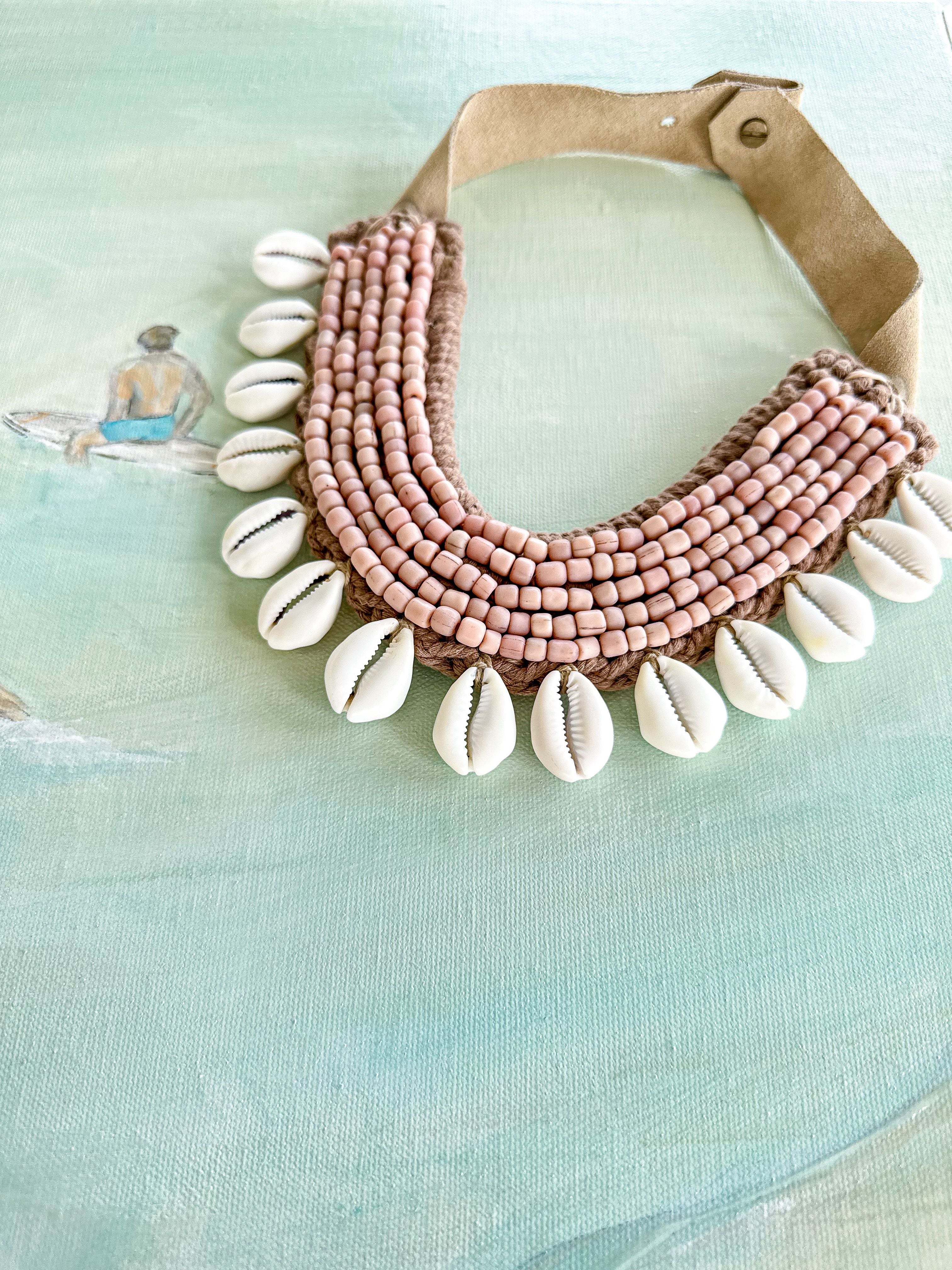 Cowrie Collar Necklace | Blush