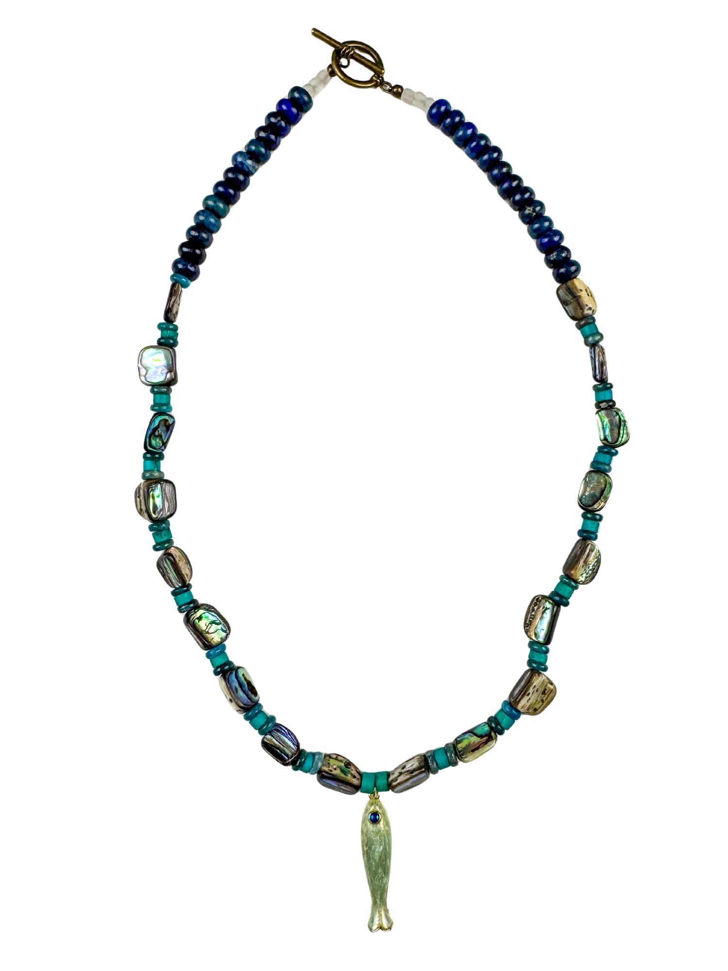 Classic Fish Necklace | Navy Seabreeze