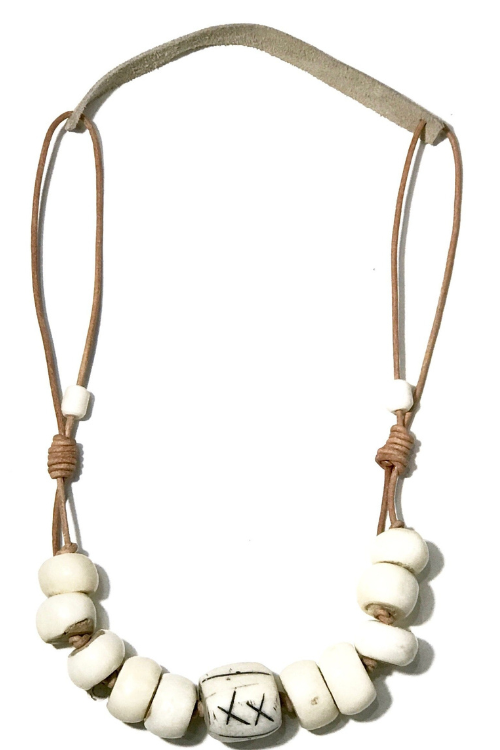 Cord Classic Necklace | White | Final Sale