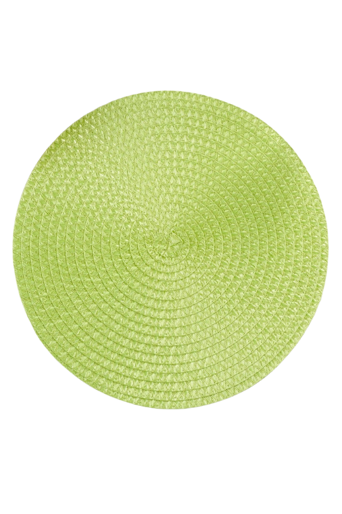 Textured Round Placemat | Lime
