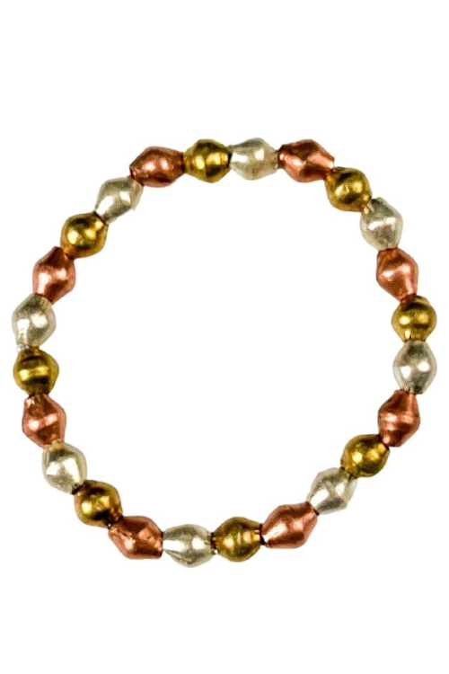 Metal Single Stack Bracelet | Mixed Metal