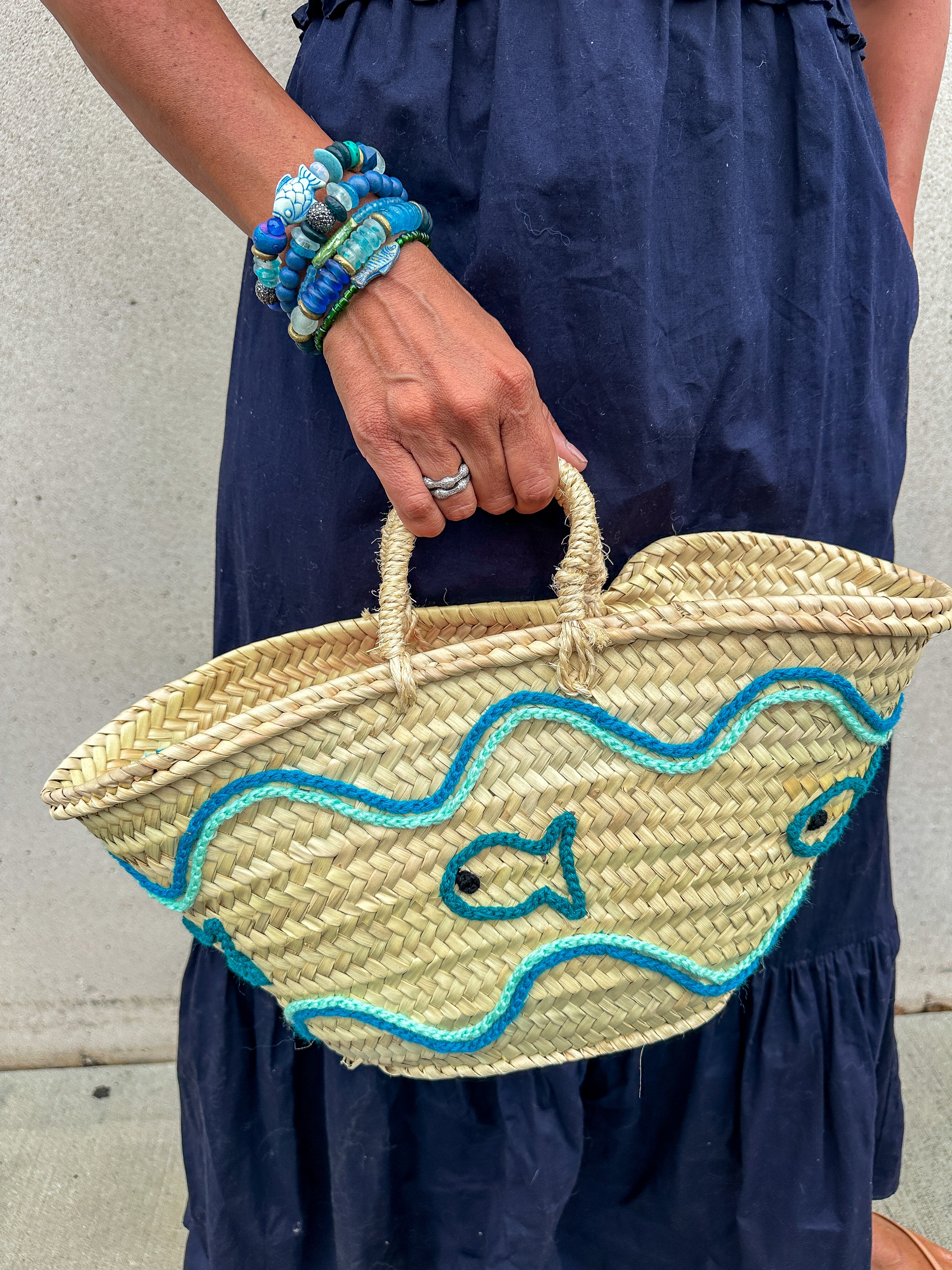 Woven Fish Purse | Azul