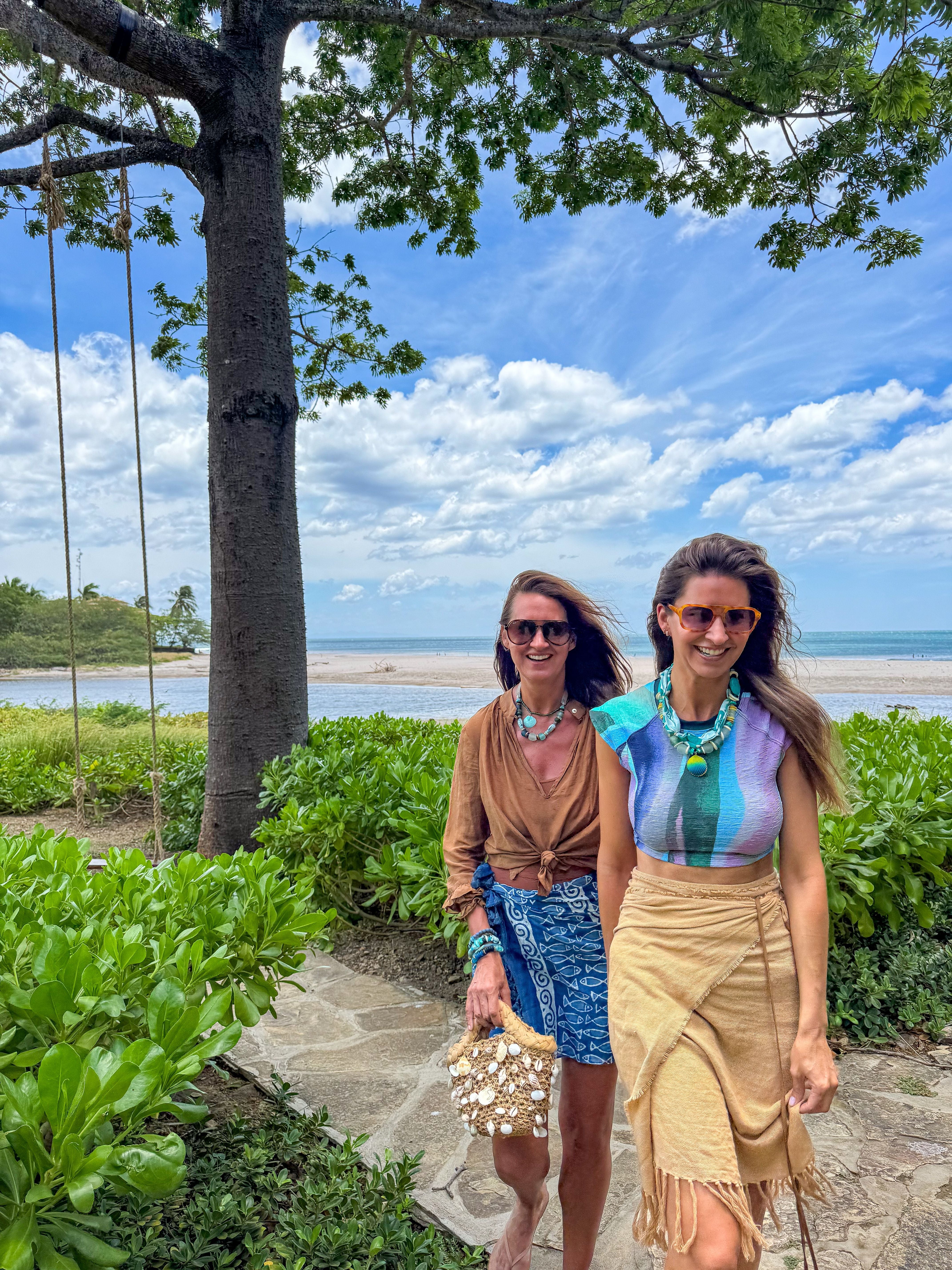 Beaded Bandana Necklace | Azul Shell | Final Sale