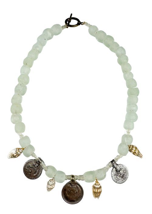 Vintage Coin Necklace | Mist Shell
