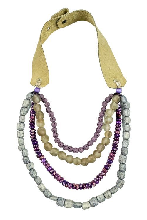 Layered Classic Necklace | Purple