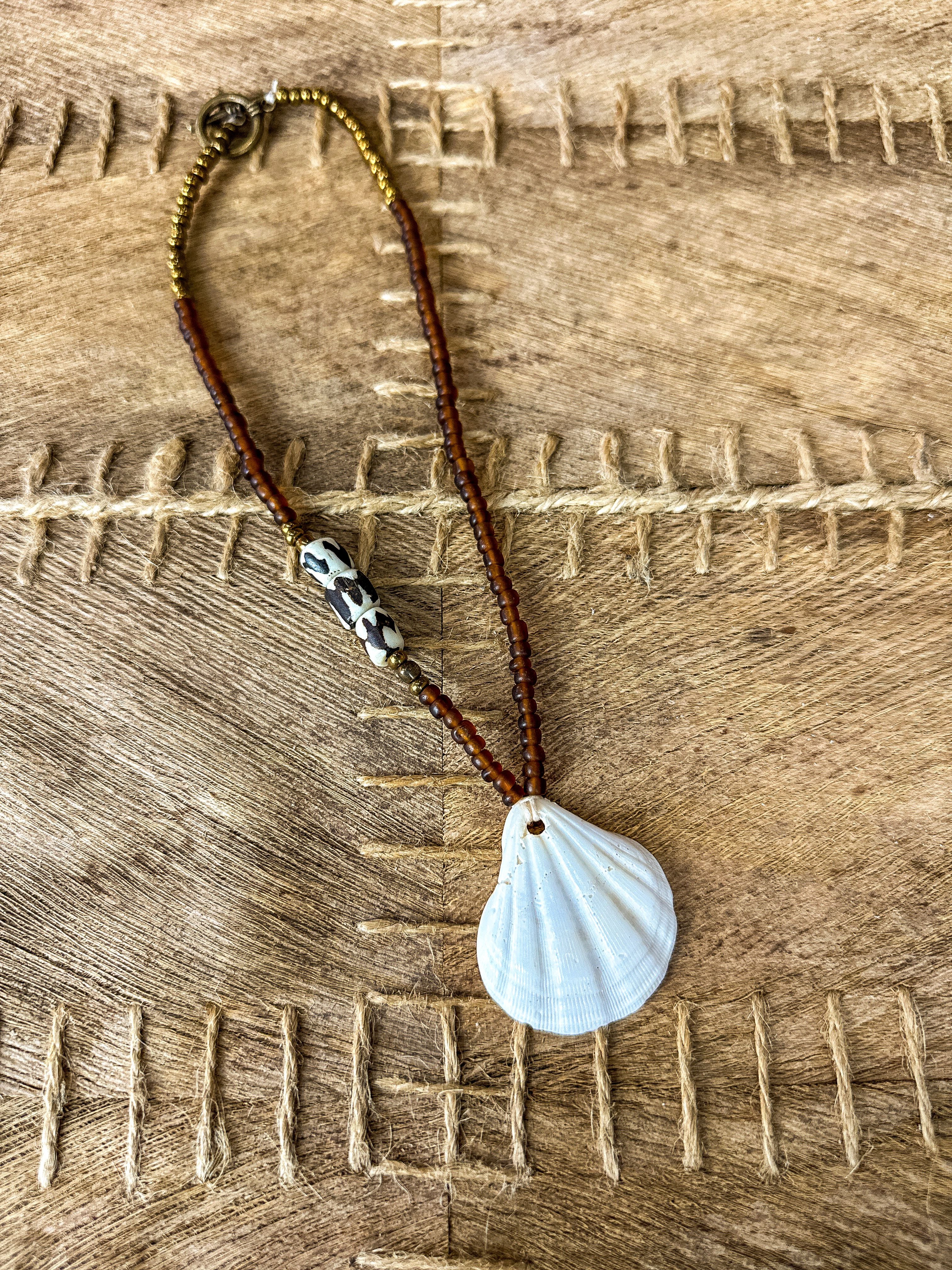 Seed Shell Necklace | Batik Sand
