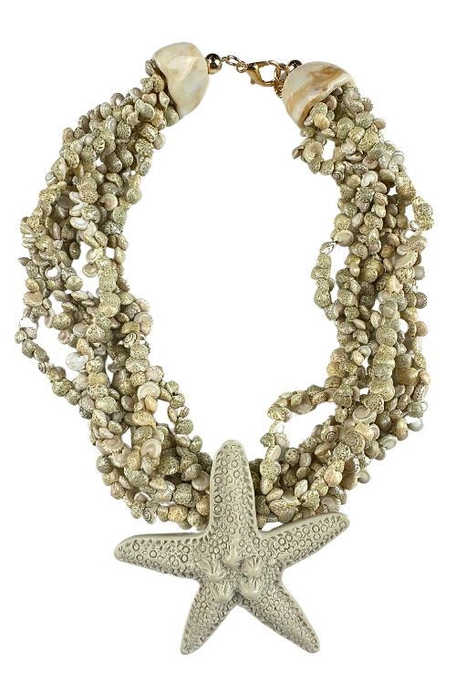 Starfish Shell Necklace | Neutral